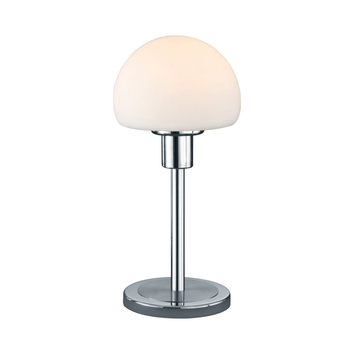 Wilhelm LED Table Lamp in Satin Nickel.