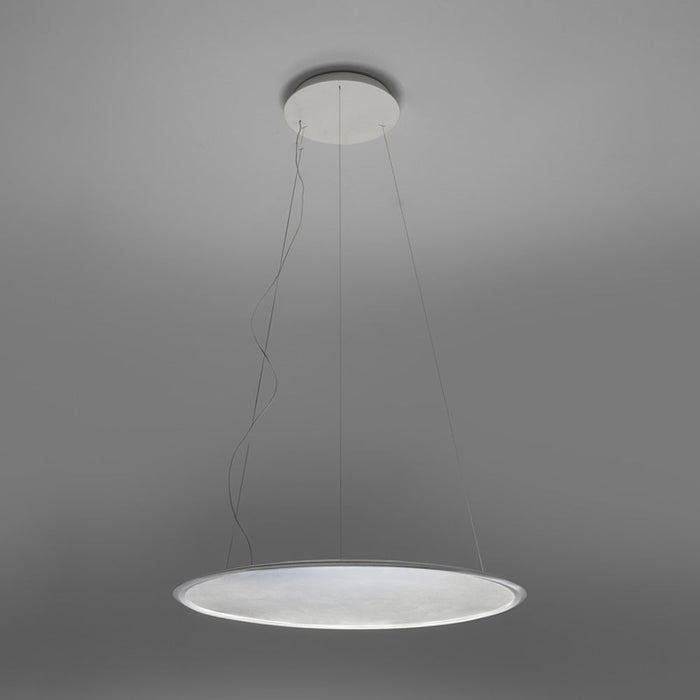 Discovery LED Suspension Light in Polished Aluminum.