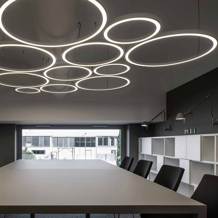 Ripple LED Cluster Pendant Light in office.