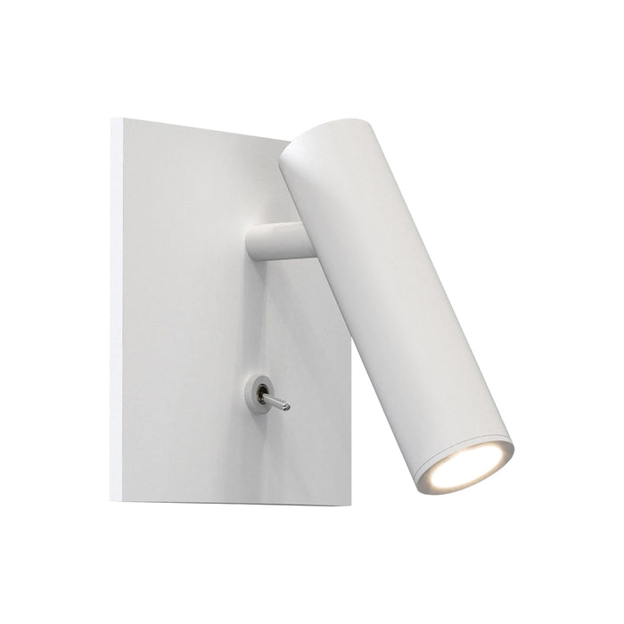 Enna Square LED Wall Light in Textured White.