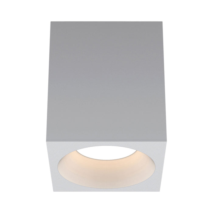 Kos Square LED Recessed Light in Textured White.