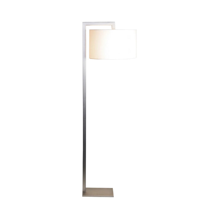 Ravello Floor Lamp in Matt Nickel/White.