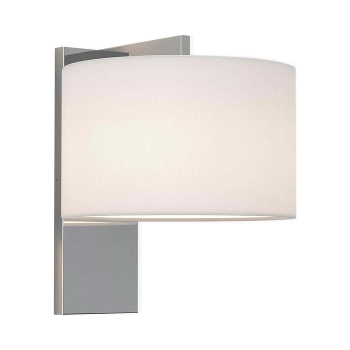 Ravello Wall Light in Polished Chrome/White (Drum).