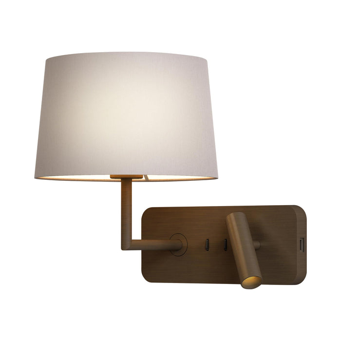 Side by Side Reading Wall Light in Bronze/Plutty (With USB).