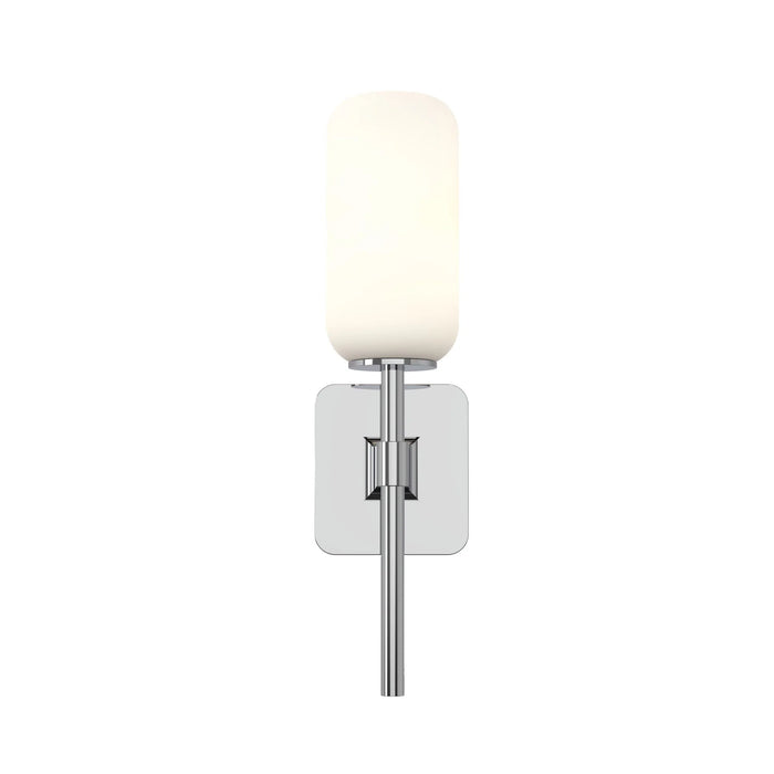 Tacoma Wall Light in Polished Chrome/Reed Glass (Small).