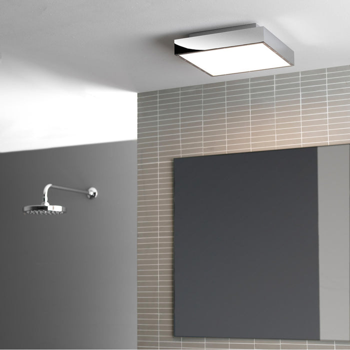 Taketa LED Flush Mount Ceiling Light in bathroom.
