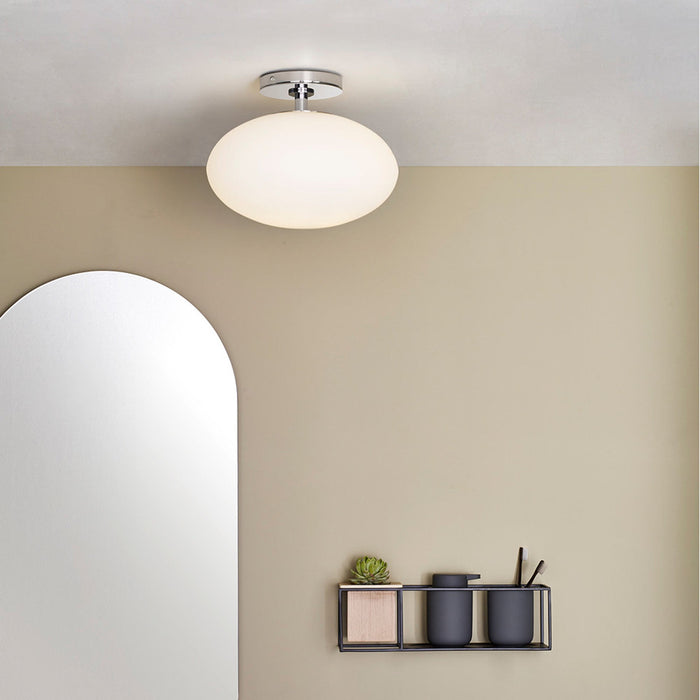 Zeppo Semi Flush Mount Ceiling Light in bathroom.