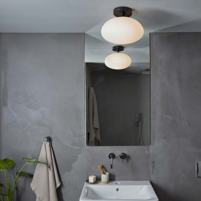 Zeppo Semi Flush Mount Ceiling Light in bathroom.