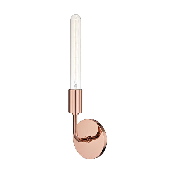 Ava Tube Wall Light in Polished Copper/1-Light.