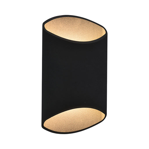 Avenue Outdoor Cylindrical Wall Light in Short/Black.