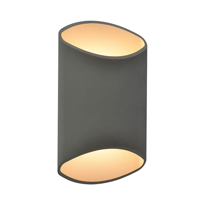 Avenue Outdoor Cylindrical Wall Light in Short/Silver.