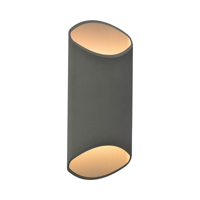 Avenue Outdoor Cylindrical Wall Light in Medium/Silver.