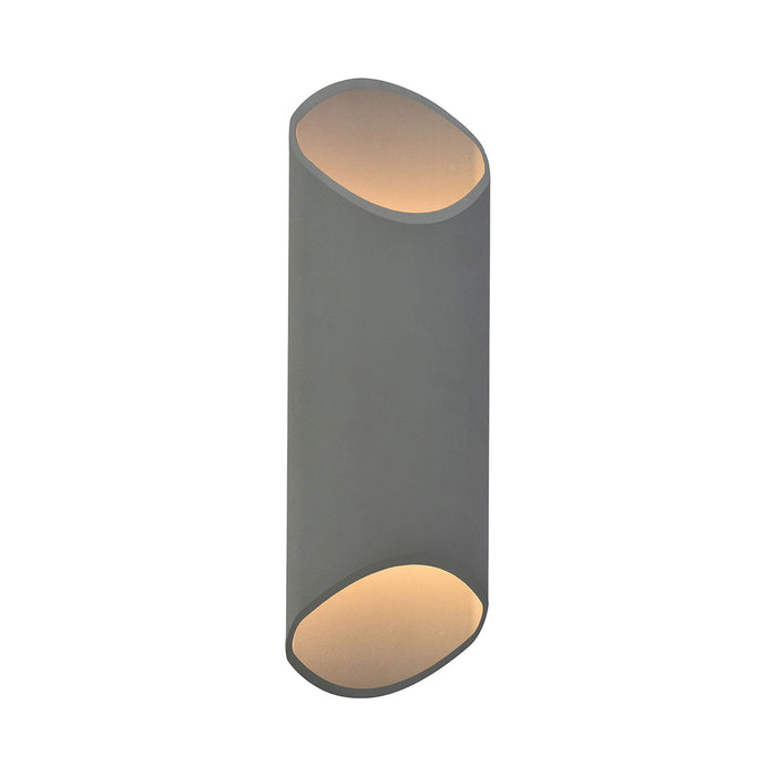 Avenue Outdoor Cylindrical Wall Light in Long/Silver.