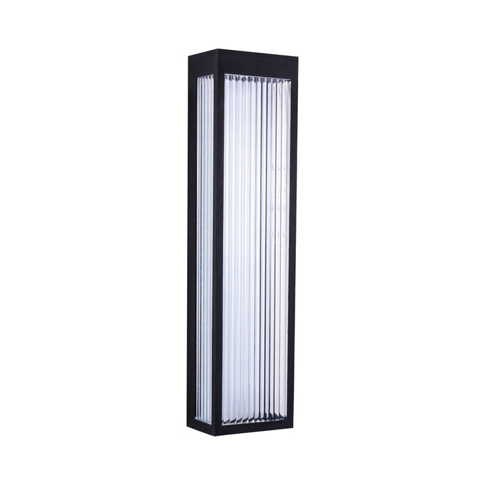Avenue Ribbed Outdoor Wall Light in Long/Black.
