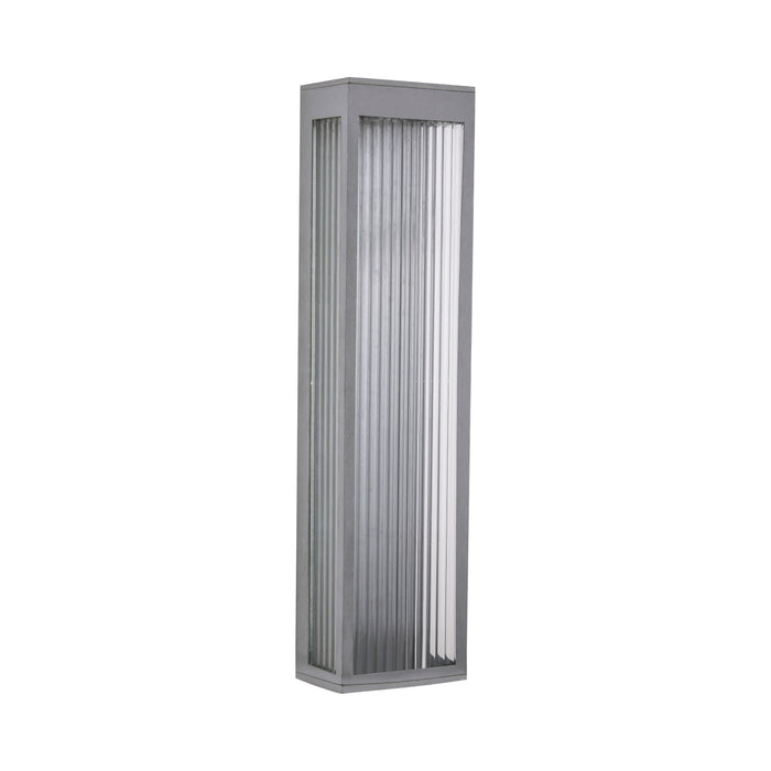 Avenue Ribbed Outdoor Wall Light in Long/Silver.