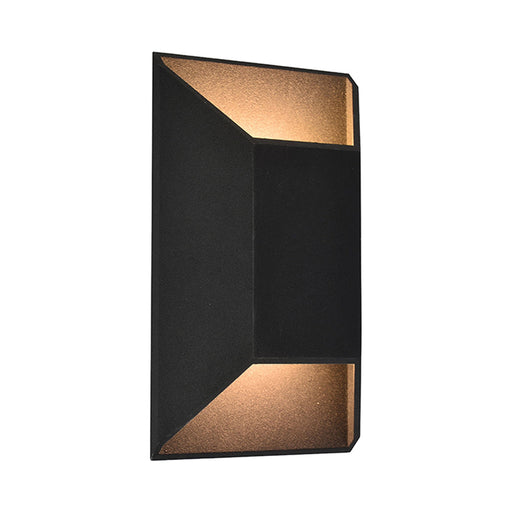 Avenue Outdoor Up Down Wall Light in Short/Black.