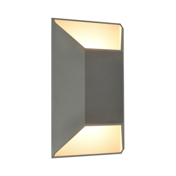 Avenue Outdoor Up Down Wall Light in Short/Silver.