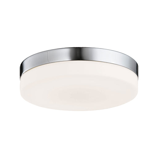 Cermack St Round Flush Mount Ceiling Light in Small/Brushed Nickel.