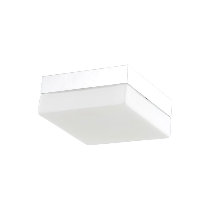 Cermack St Square Flush Mount Ceiling Light in Small/Polished Chrome.