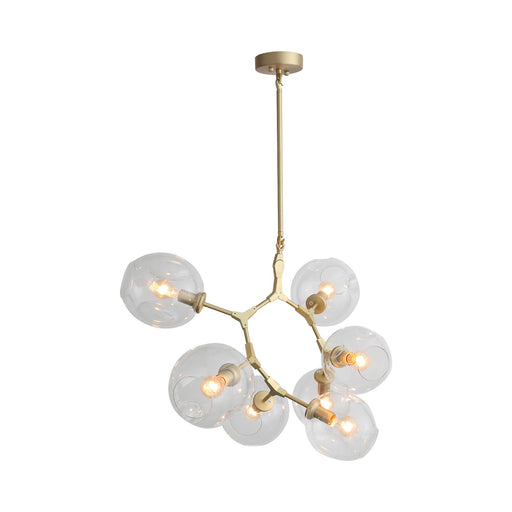 Fairfax Ave. Pendant Light in Brushed Brass.