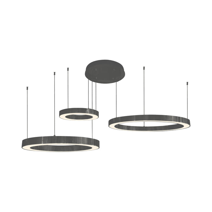 Aria LED Chandelier in Polished Black (59-Inch).