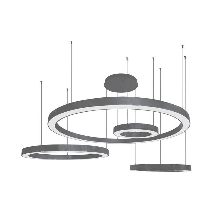 Aria LED Chandelier in Polished Black (64-Inch).