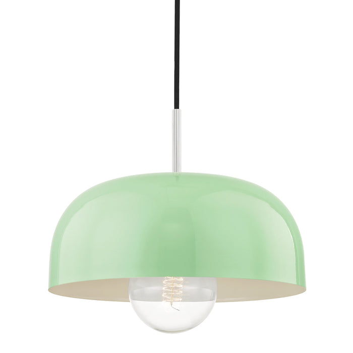 Avery Pendant Light in Polished Nickel / Mint/Large.