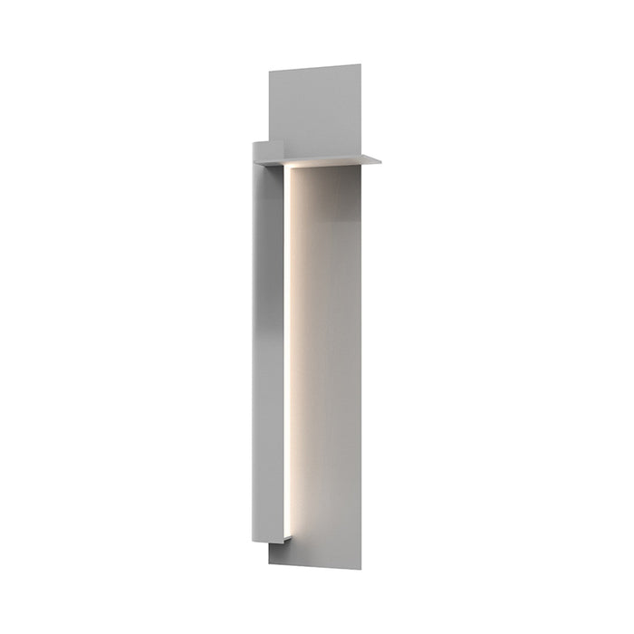 Backgate™ Outdoor LED Wall Light in Large/Textured Gray/Left.