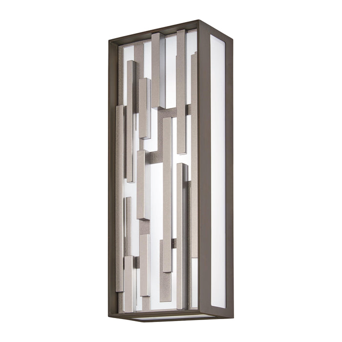 Bars Outdoor LED Wall Light in Bronze And Silver.