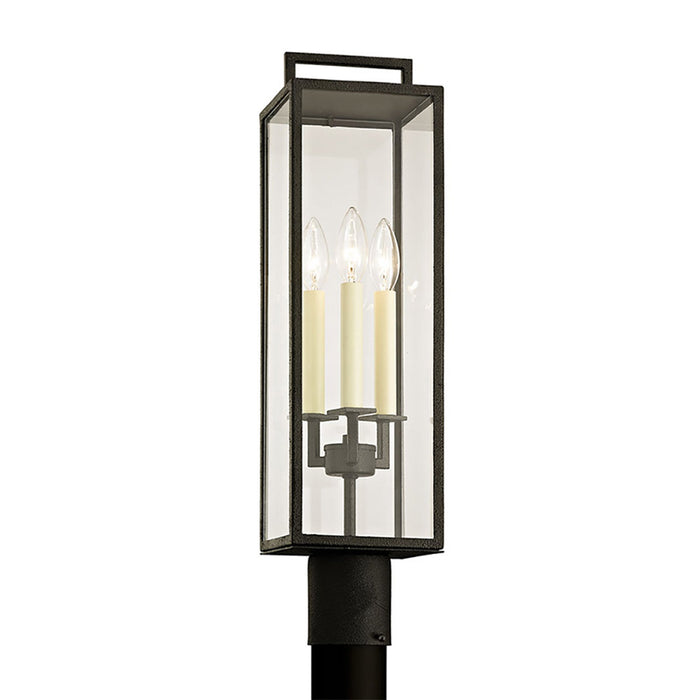 Beckham Outdoor Post Light in Forged Iron.