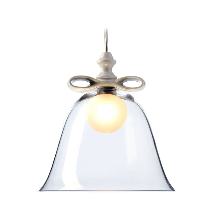 Bell Pendant Light in White/Transparent (Large/157.5-Inch).