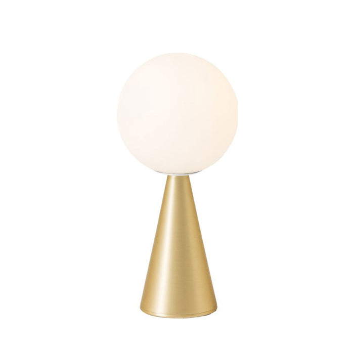 Bilia Table Lamp in Brass and White.
