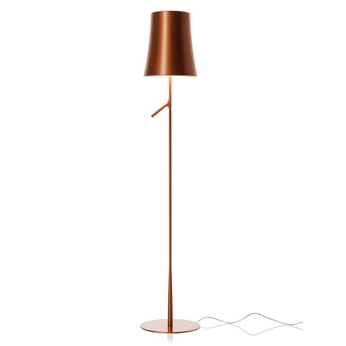 Birdie Lettura LED Floor Lamp in Copper.