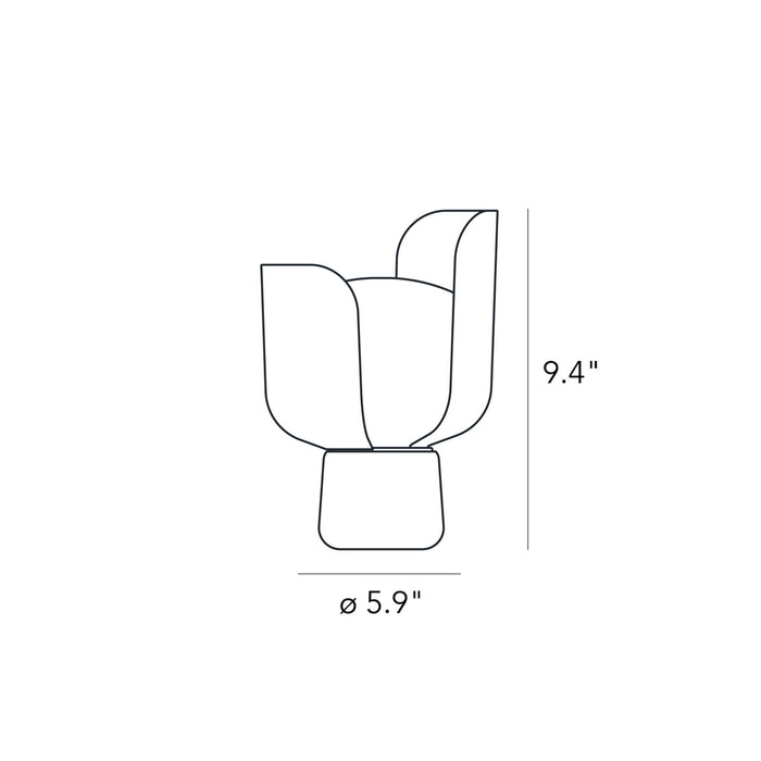 Blom Table Lamp - line-drawing.