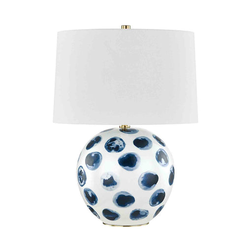 Blue Point Table Lamp in White/Blue.
