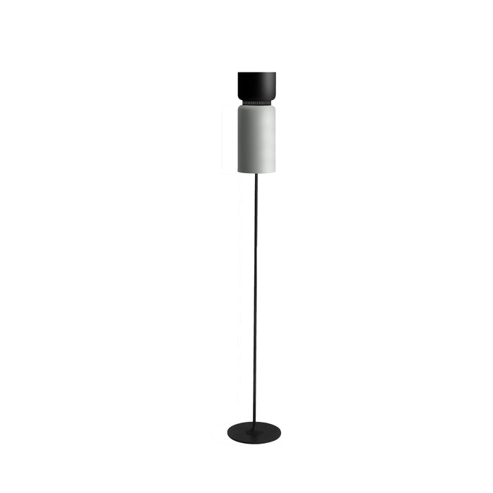 Aspen F17 Floor Lamp in Black/Limestone.