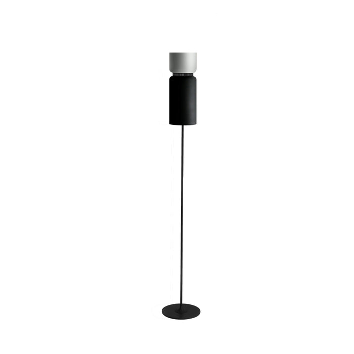 Aspen F17 Floor Lamp in Limestone/Black.