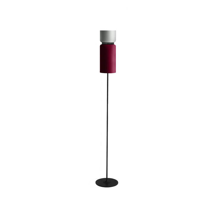 Aspen F17 Floor Lamp in Limestone/Merlot.