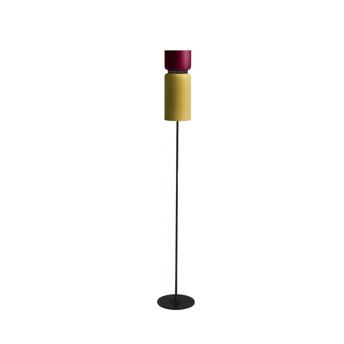 Aspen F17 Floor Lamp in Merlot/Lemon.