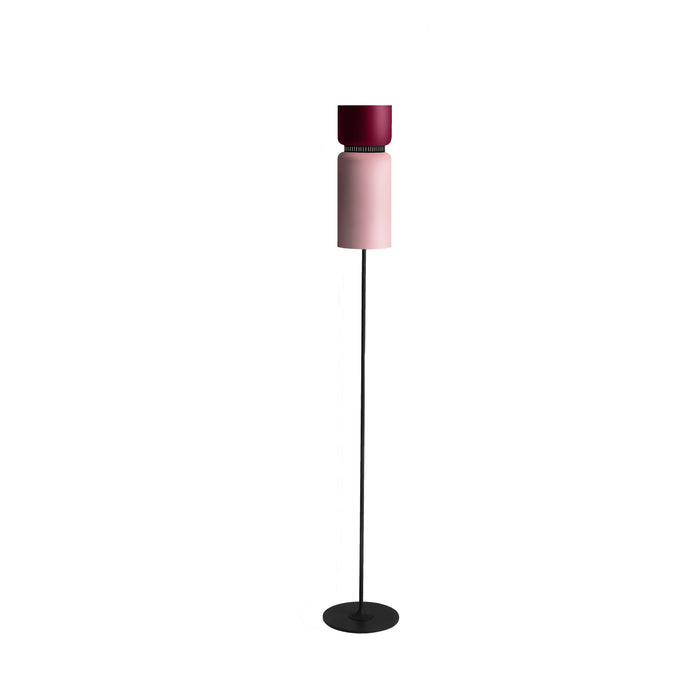 Aspen F17 Floor Lamp in Merlot/Rose.