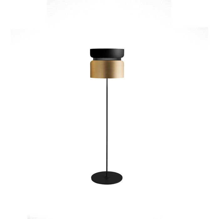 Aspen F40 Floor Lamp in Black/Brass.
