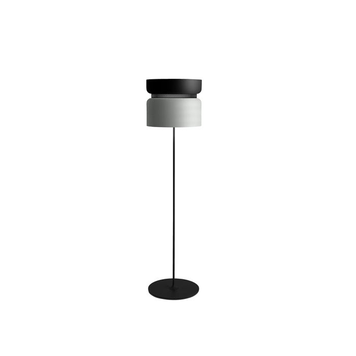 Aspen F40 Floor Lamp in Black/Limestone.