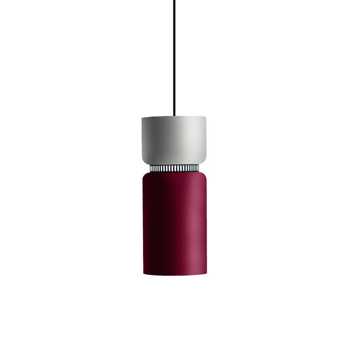 Aspen S17B Pendant Light in Limestone/Merlot.