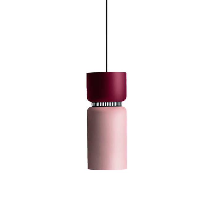 Aspen S17B Pendant Light in Merlot/Rose.