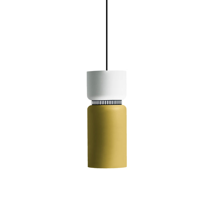 Aspen S17B Pendant Light in Snow/Lemon.