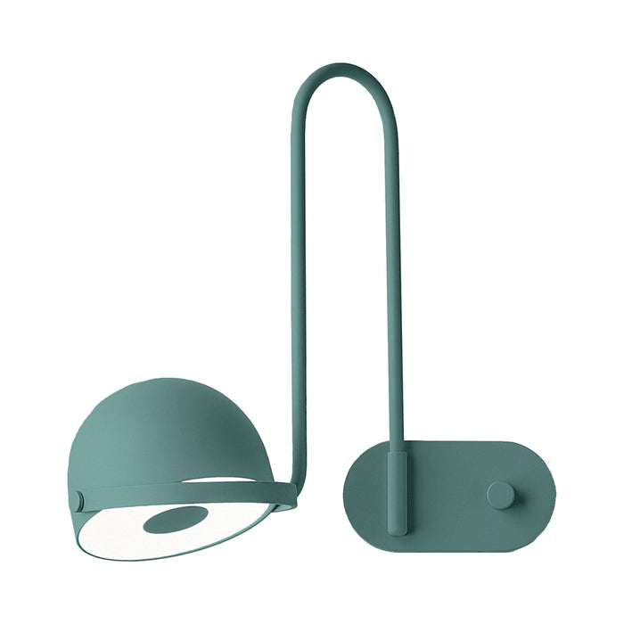 Bowee LED Adjustable Wall Light in Clear Turquoise (Left).