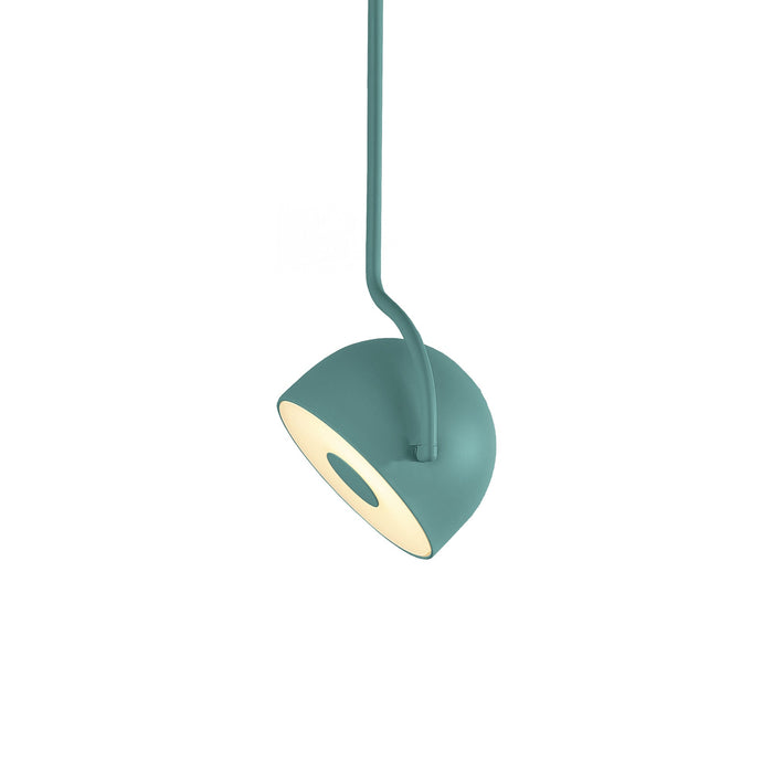Bowee S1 LED Pendant Light in Clear Turquoise.