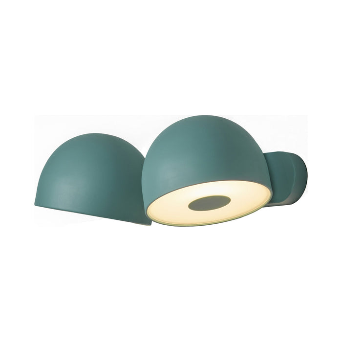 Bowee W LED Wall Light in Clear Turquoise.