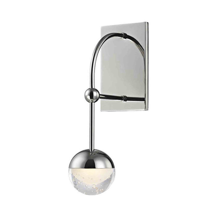 Boca LED Wall Light in Polished Nickel.