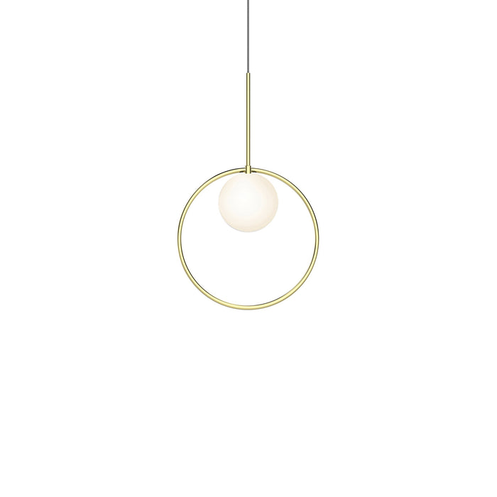 Bola Halo LED Pendant Light in Brass/Small.